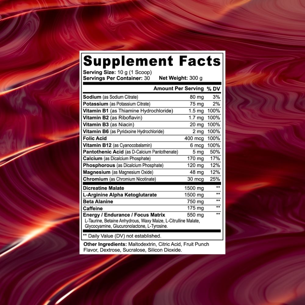 Nitric Shock Pre-Workout Powder (Fruit Punch)