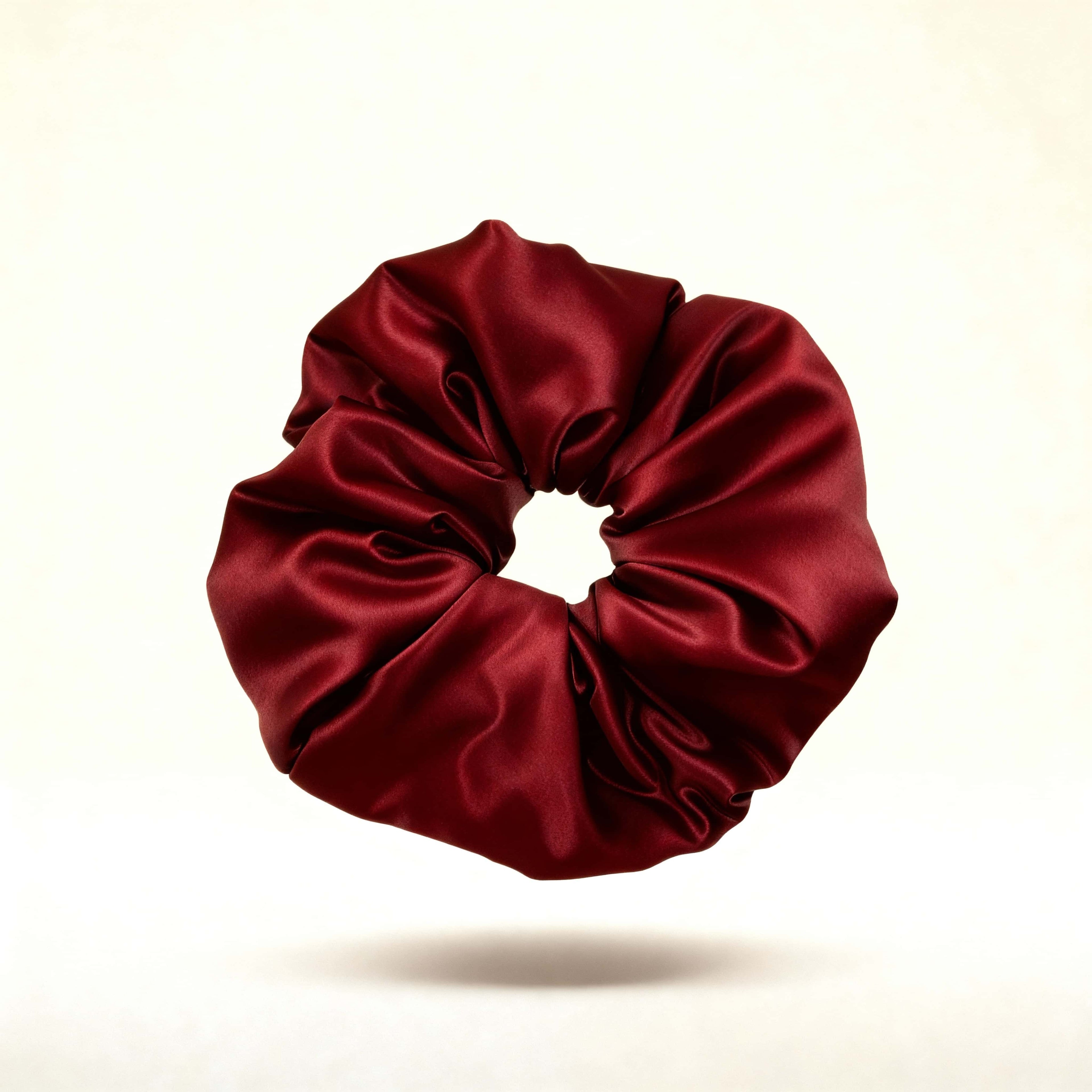 Velina Red - 100% Mulberry Silk Scrunchie