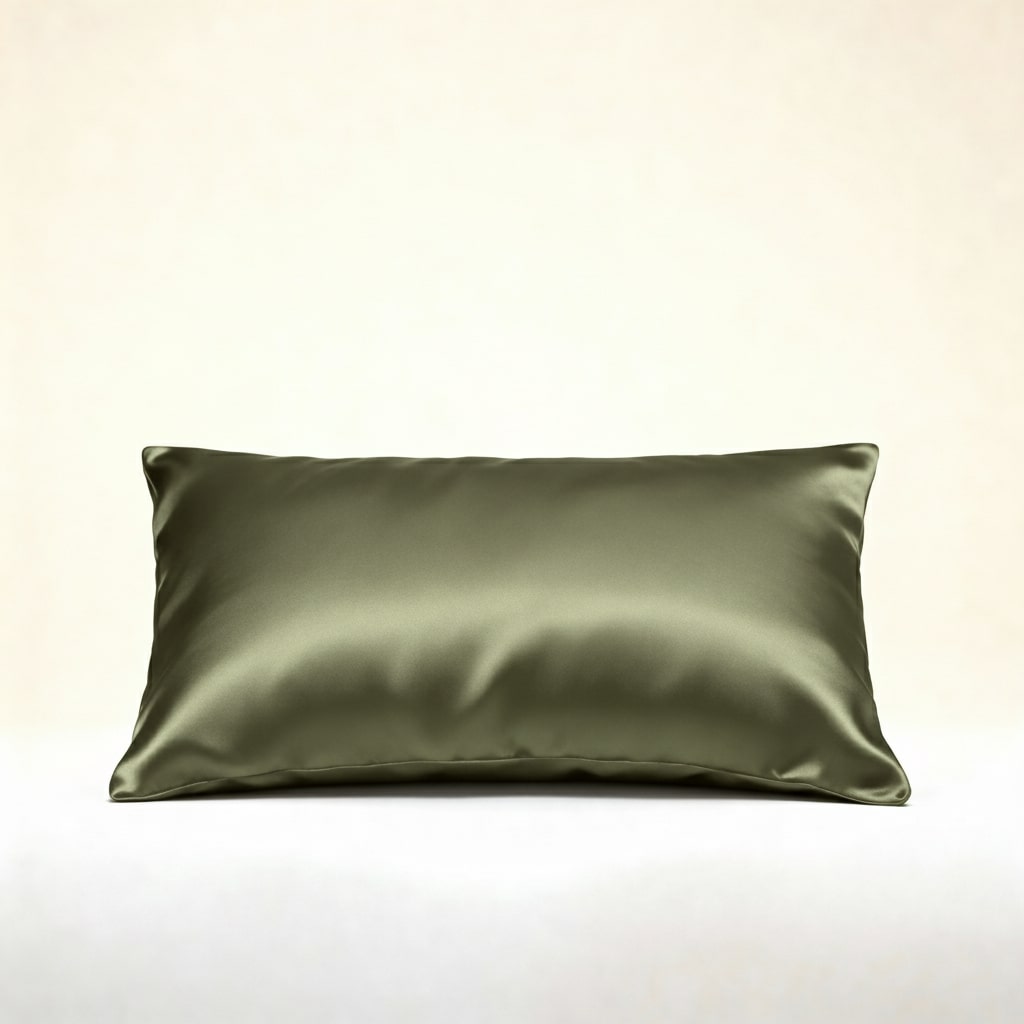 Olive Green - 100% Mulberry Silk Pillowcase