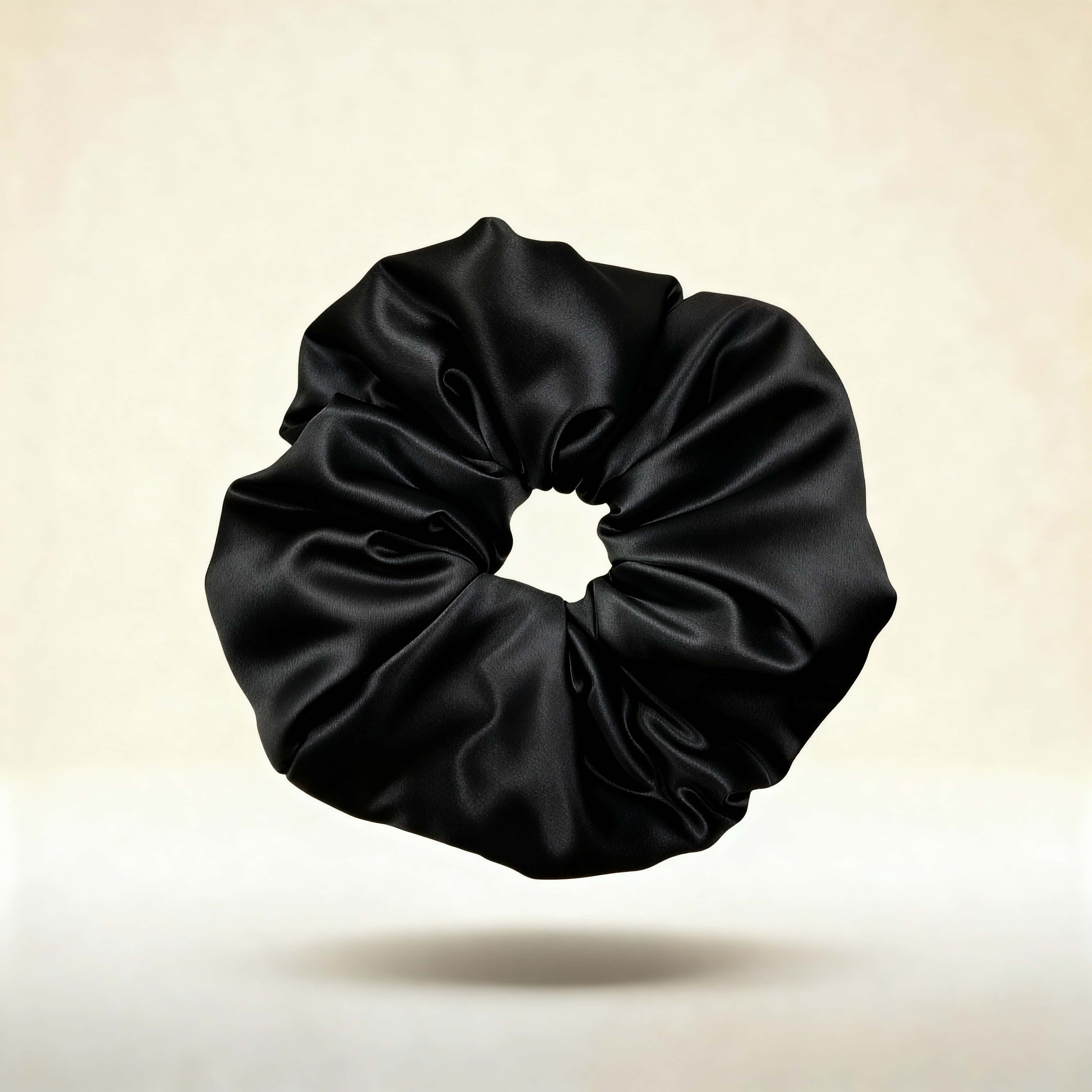 Black - 100% Mulberry Silk Scrunchie
