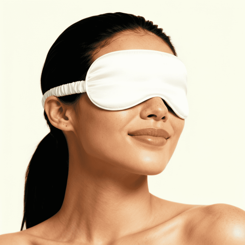 White - 100% Mulberry Silk Sleep Mask